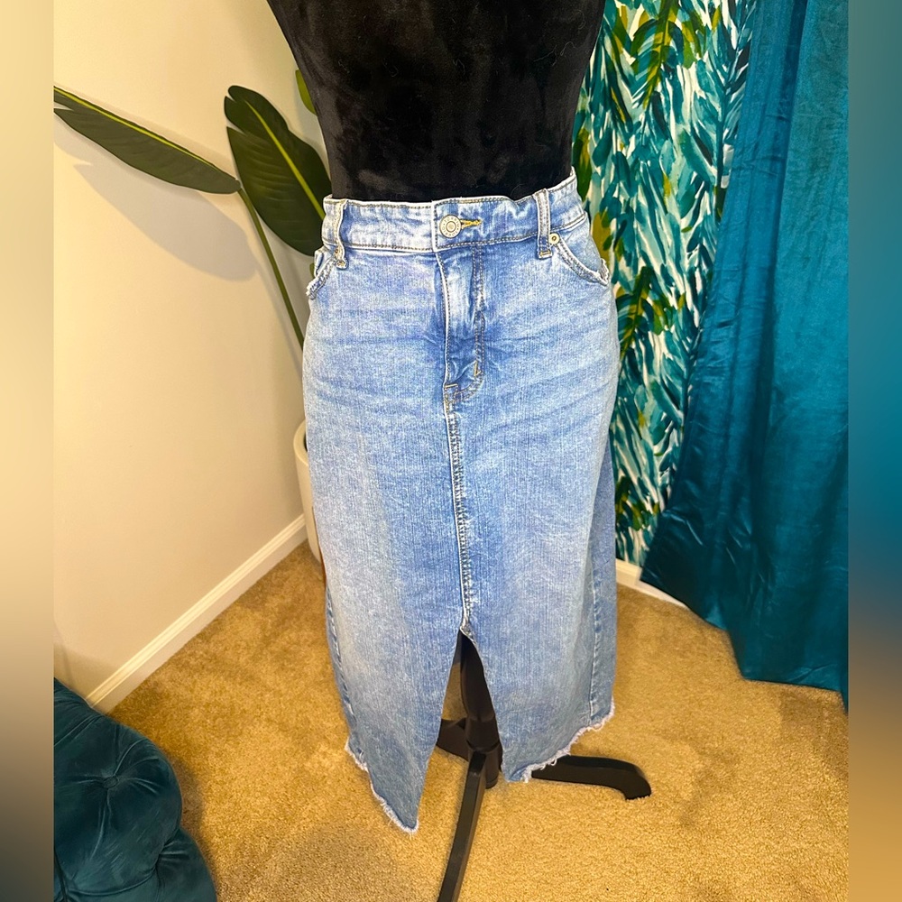 TORRID Light Blue Denim Midi Skirt